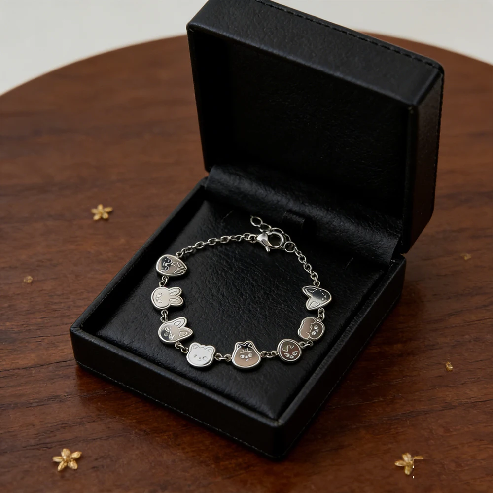 KPOP Cartoon Cute Bracelet Bracelet Jewelry Wolfchan Leebit Dwaekki Hanquokka Jiniret Bbokari Puppy Wandering Fan BrJewelry Gift - 4
