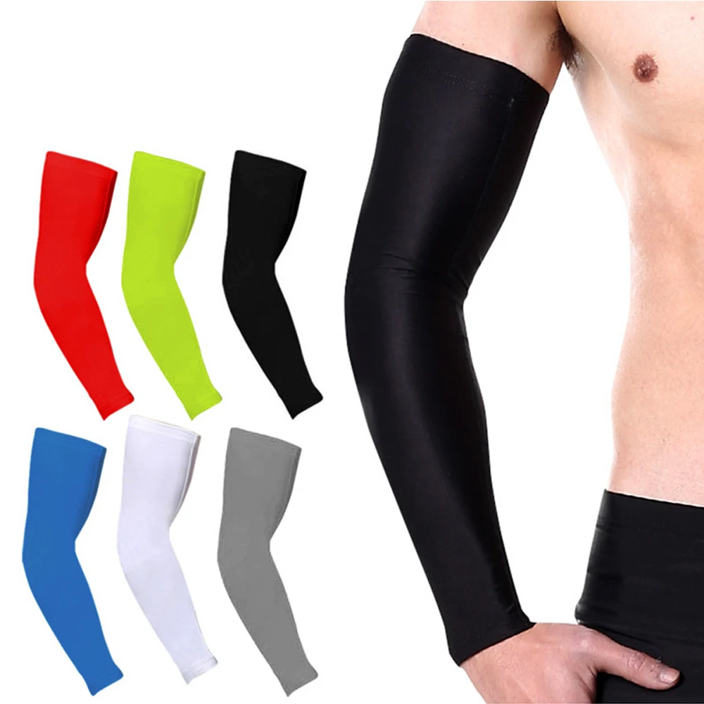 Youth Long Arm Sleeve Compression Tennis Elbow Sleeve Sports Sleeves Pad cooling arm sleeves sun protection arm sleeves arm sleeves basketball elbow protectors For Basketball Baseball Softball Volleyball 1Pcs