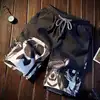 2024 Summer Beach Pants Surf Printed Shorts Men's Loose Casual Quarter 4
