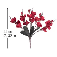 Silk Autumn Magnolia 5 Forks 20 Heads Artificial Flowers Gladiolus Home Decor Vase Floral Fake Christmas Wedding Accessories 6