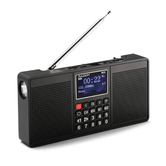 Radio Portátil Fm/Dab/Dab+ Alarma Batería 2000Mah Carga Micro Usb