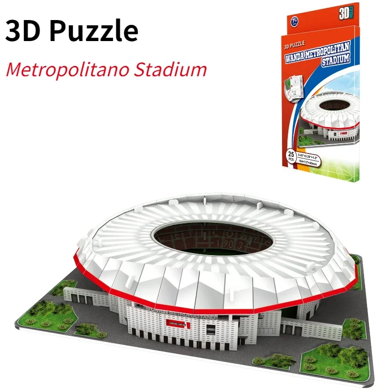 DIY Paper 3D Soccer Stadium Puzzle for Children Intellectual Development Educational Toys Christmas Gifts educational puzzles paper puzzle toys