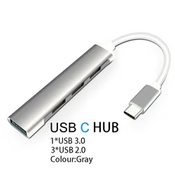 Multi - Port USB 3.0 Hub with PD Charging & HDMI - Type - C Adapter Station (4 in 1 hub no hd)