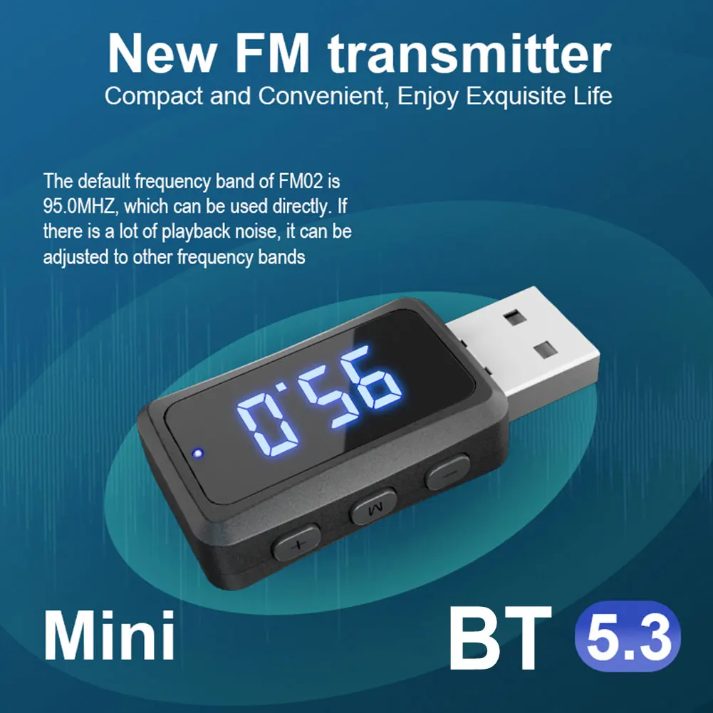 Car Bluetooth 5.3 FM Transmitter and Charger