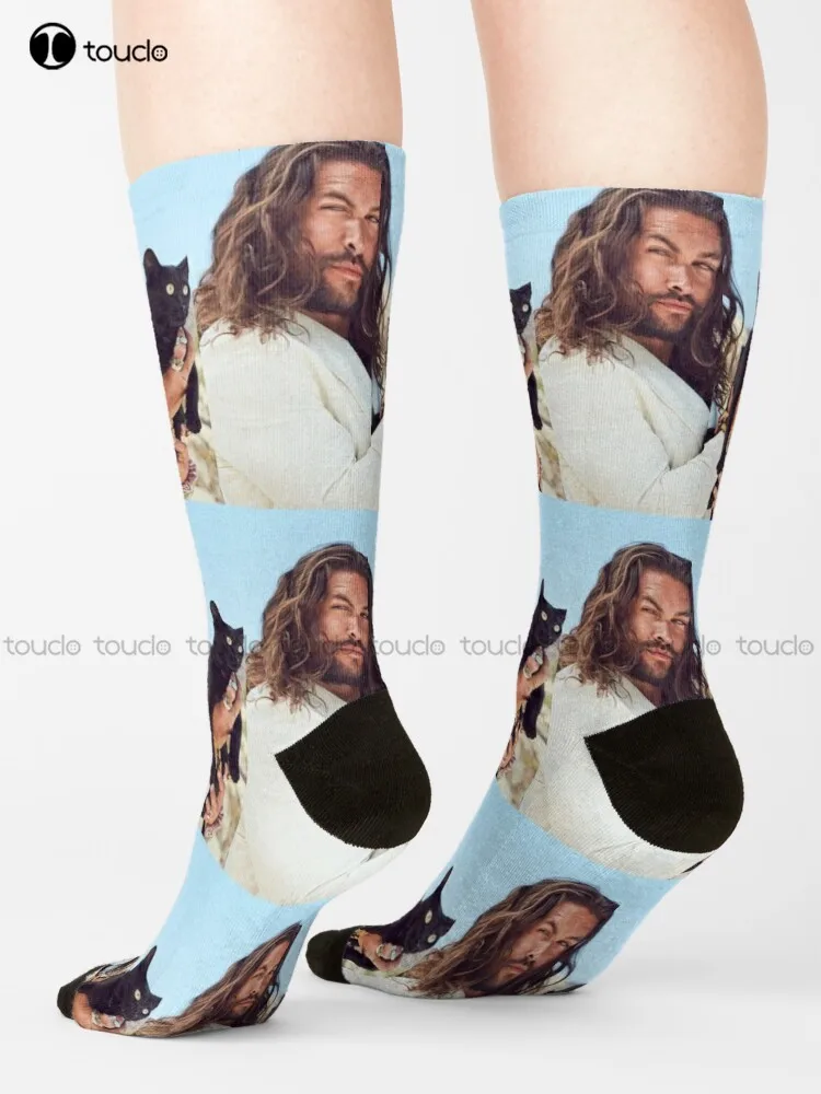 

Jason Momoa Socks Men Athletic Socks Cartoon Comfortable Best Girls Sports Street Skateboard Socks 360° Digital Print Streetwear