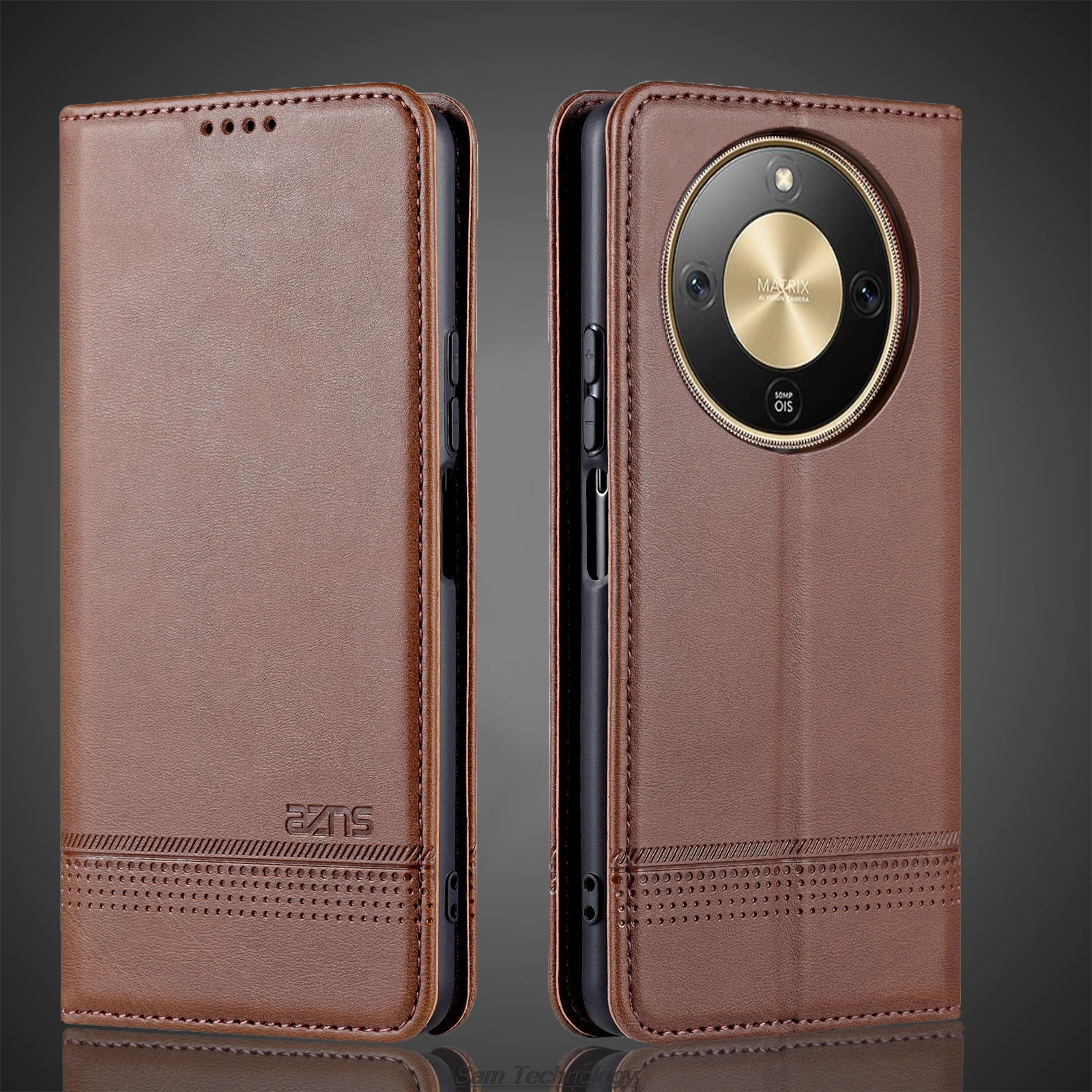 Magnetic Adsorption Leather Flip Protective Case