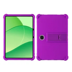 Soft Silicone Kids Safe Shockproof Tablet Case with Adjustable Stand for OnePlus Pad Go 2023 (Purple)