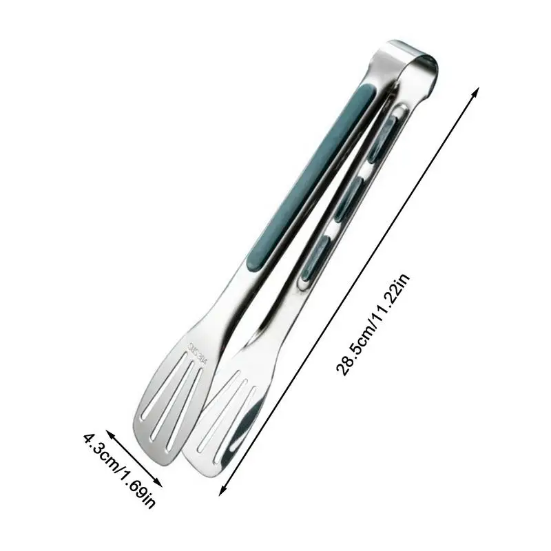1pc Non Slip Stainless Steel Food Tongs Meat Salad Bread Clip Barbecue Grill et Clamp Cooking Tools Kitchen Accessories
