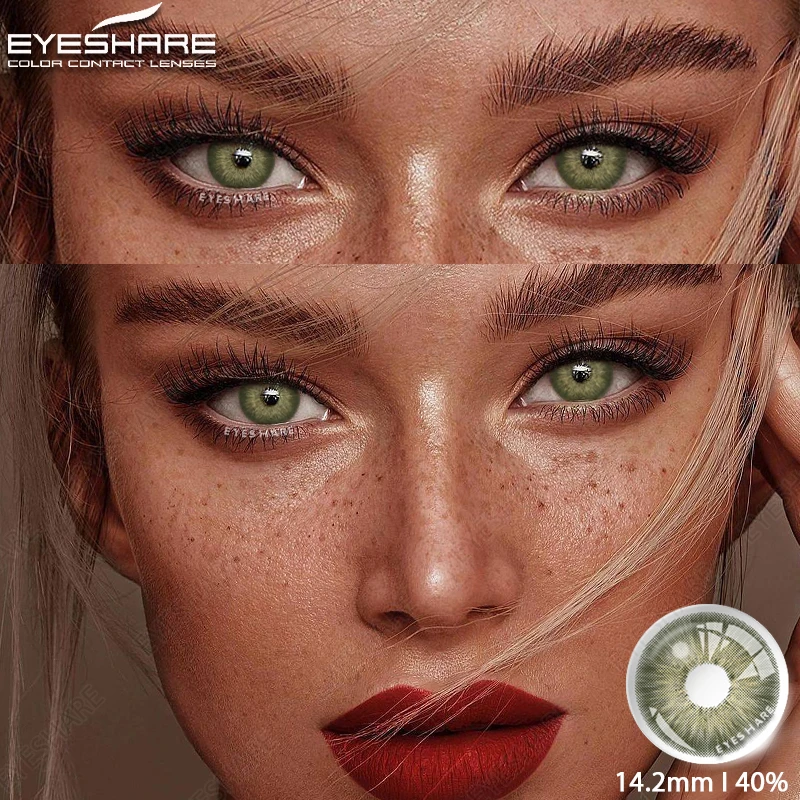 Vibrant Blue & Brown Yearly Colored Contact Lenses - Enhance Your Look