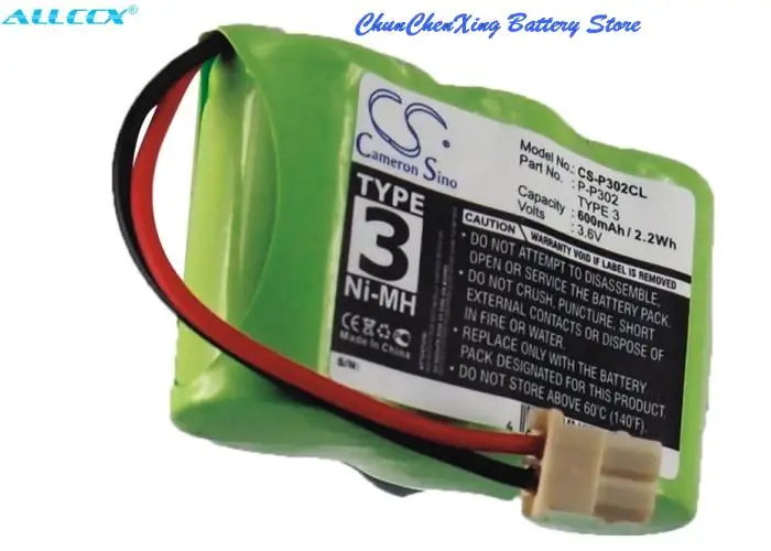Cameron Sino 600Mah Batteria P-P302, Tipo 3 Per Panasonic 23196, 23396, 435501, Kx-T38001, Kx-T9910, Kxt9910Dl, Kx-T9980, Kxt9608