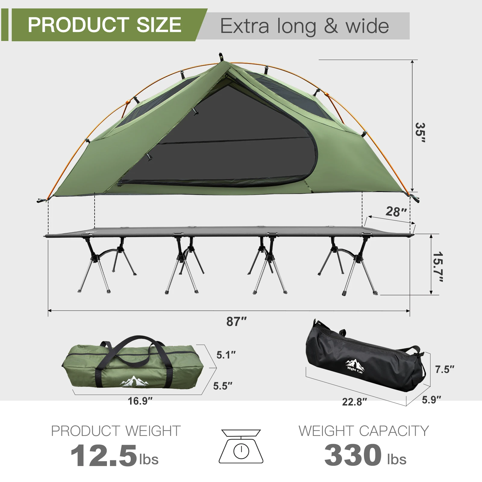 1-Person Camping Cot Tent 2
