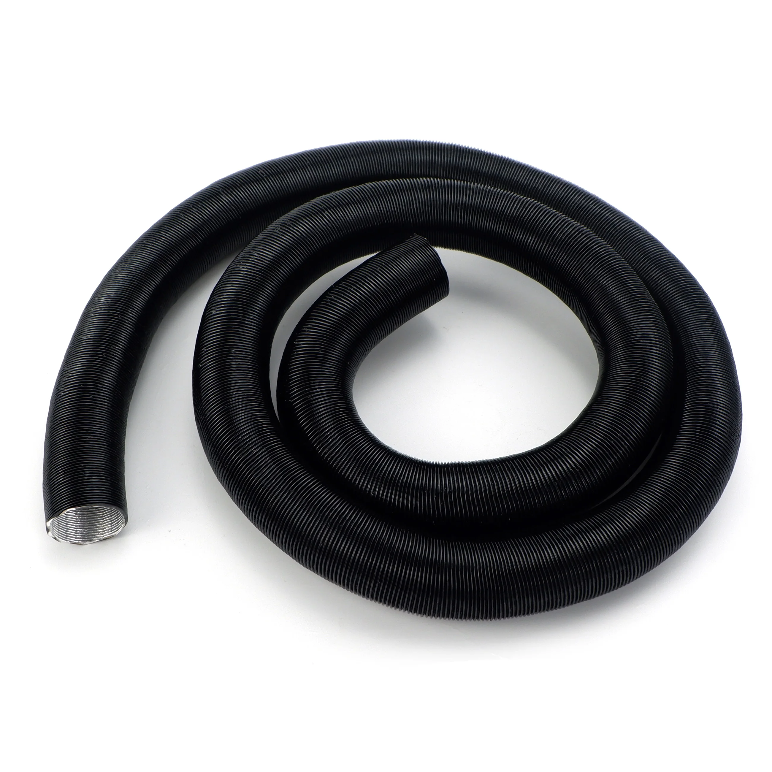 25mm Diameter Stretched Length 200cm Air Diesel Heater Duct Pipe Tube Hose For Webasto Eberspacher Car Camper VAN Truck Black