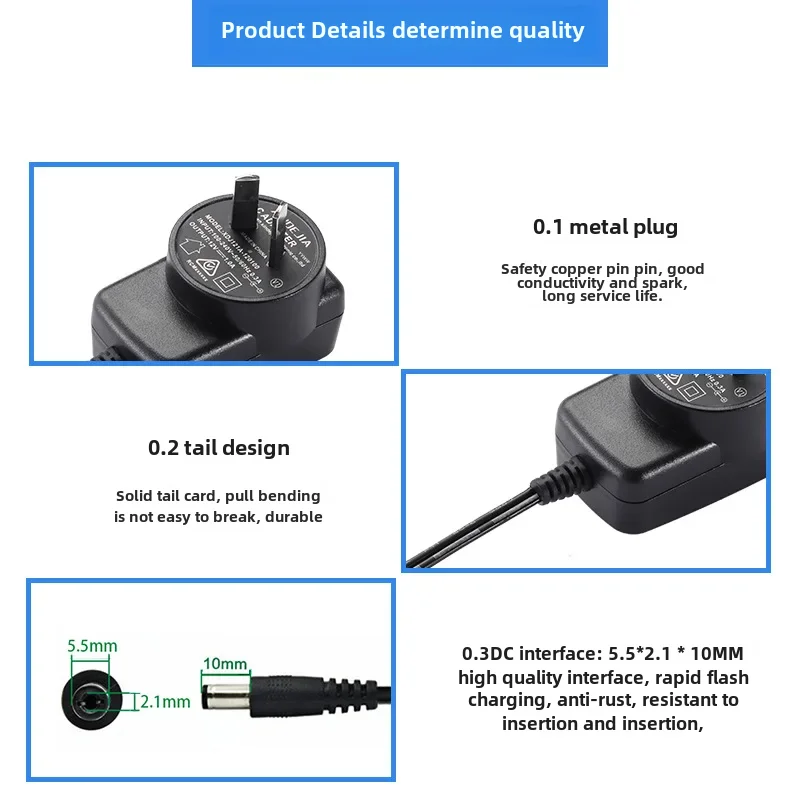 Saa 인증 스마트 선풍기 충전기, 전원 어댑터, 호주 표준 플러그인 전원 공급 장치, 5v1A, 12v 4a, 9v 1.5a, 24v, 1A, 48v