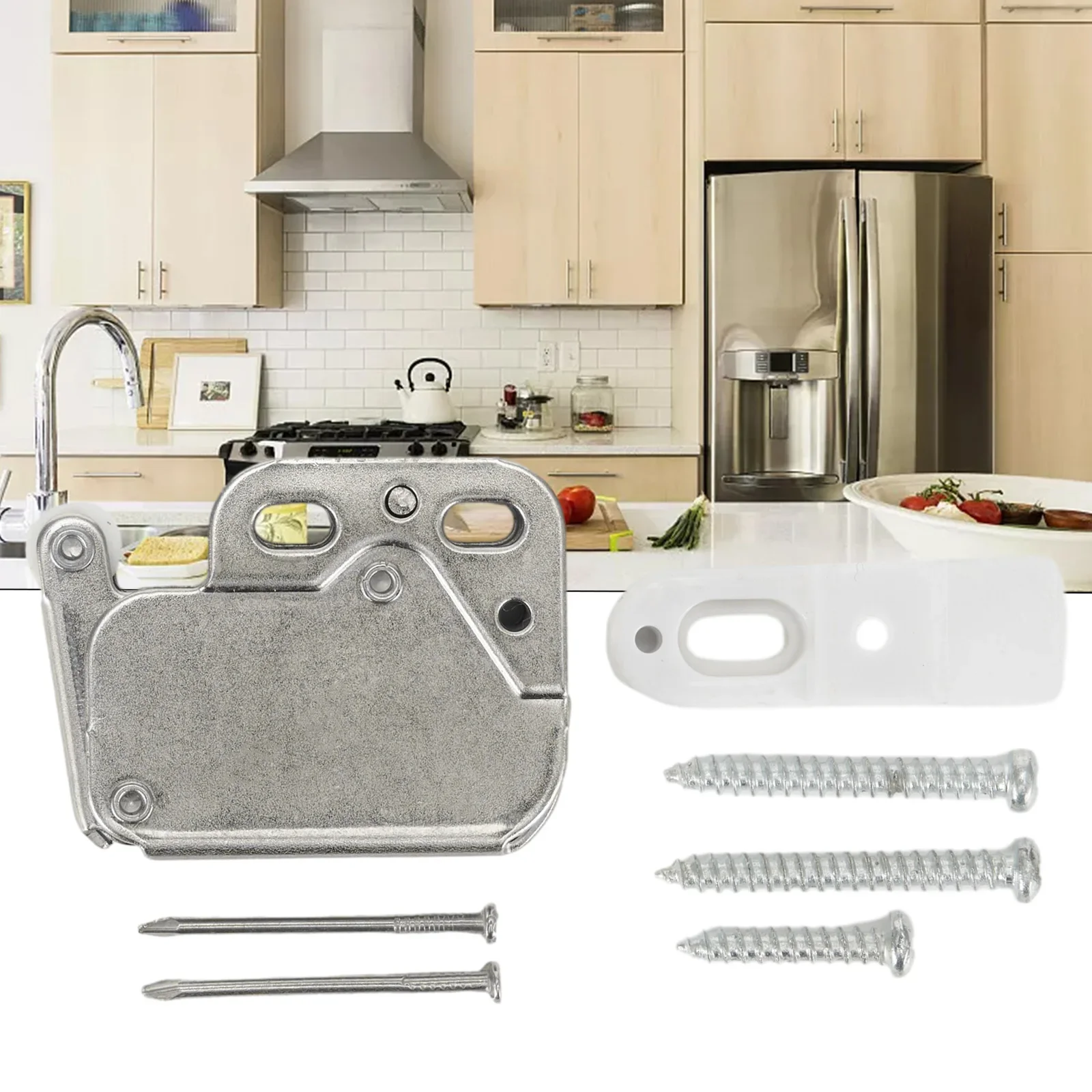 Cabinet Door Snap Lock Touch Latch Automatic Spring Push Magnetic Touch Cabinet Self-locking Catch Furniture Hardware Tools