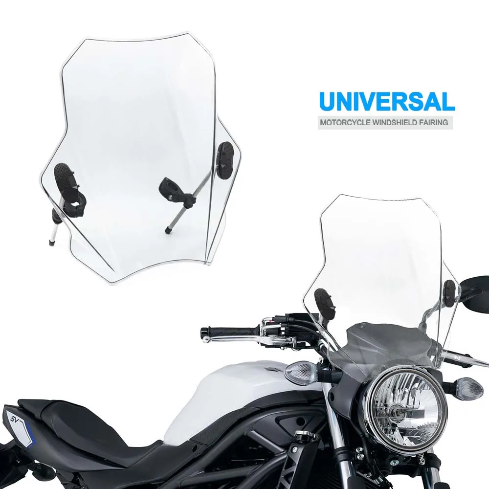 

For Yamaha V-Star XVS 250 650 950 1100 1300 Virago XV 250 500 535 Universal Motorcycle Windscreen Windshield Covers Deflector