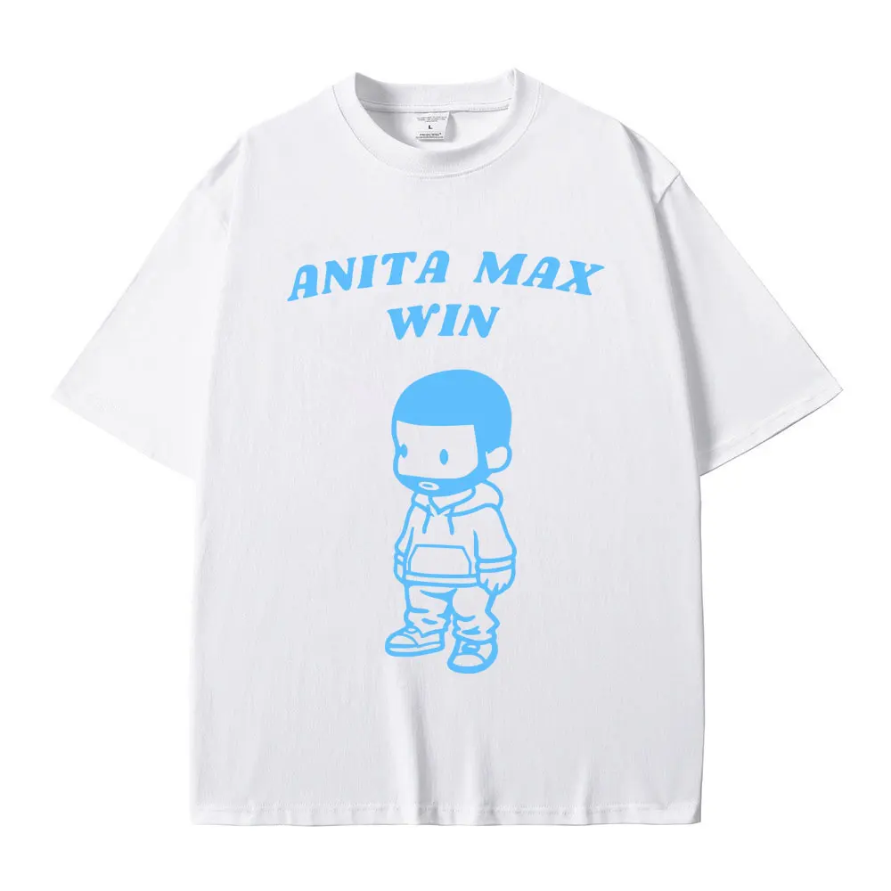 

Funny Drake Anita Max Win Meme Graphic T-shirt Men Hip Hop Rap Casual Tshirt Men's Vintage Streetwear Male Oversized T Shirts