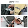 6 in 1 Multifunction Response Emergency Scissors Multi-Tool Folding Pliers Survival Tool Combination Gadget Safety Hammer Brown 2