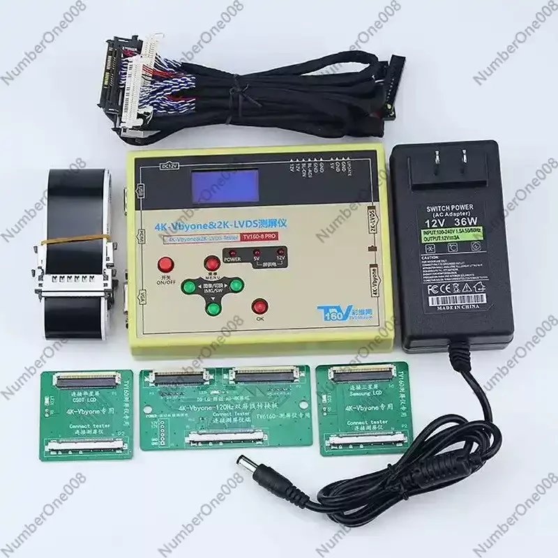 TV160-8 PRO 4K VByone&2K-LLVDS 스크린 바디 테스터 12V 3A USB 재생 지원