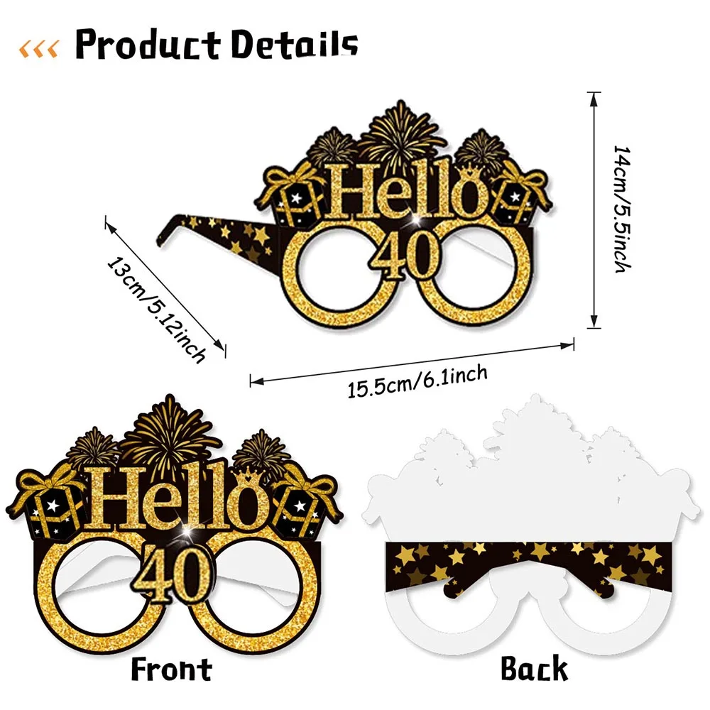 Party Decorations 40th Birthday for Men Women Back in 1983 40 Years Old Party Tableware Cup Napkin Balloon Cake Decor Black Gold Party