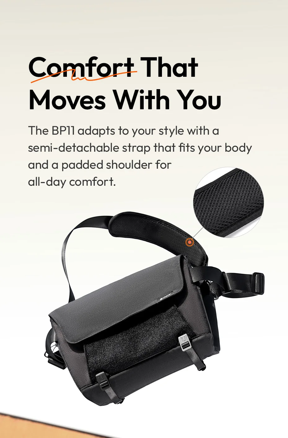 ulanzi BP11 Crossbody Kamera 9L Kapazität Schulter Smartphone Fotografie Digital SLR Für Sony Canon Nikon Schulter Tasche_voghion.com