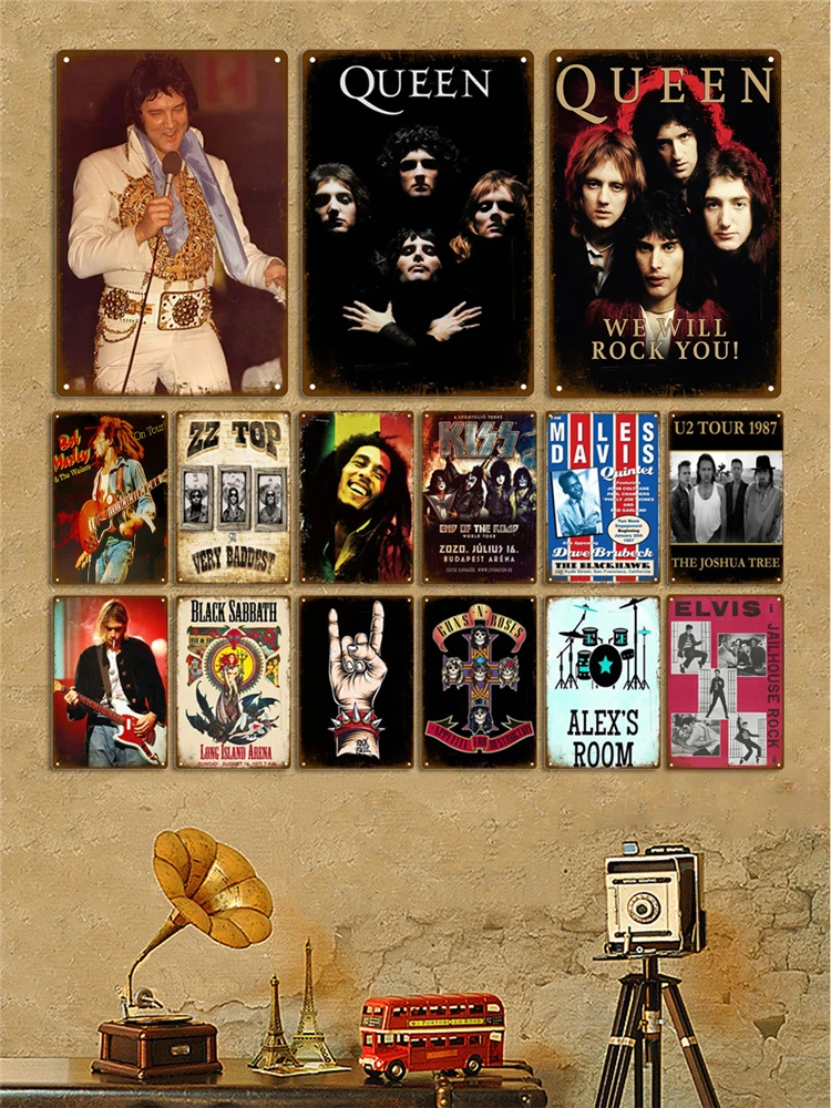 Retro Rock Zinn Zeichen Poster Vintage Wand Poster Metall Zeichen Dekorative Wand Platte Küche Plaque Metall Vintage Decor Zubehör – Detail 3