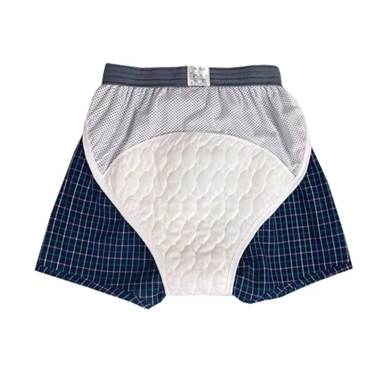 Intimo per pannolini per anziani Puro cotone Lavabile Traspirante Incontinenza maschile Pazienti postoperatori Pantaloni da allattamento a prova di perdite