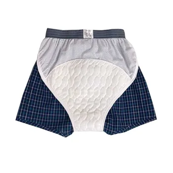 Intimo per pannolini per anziani Puro cotone Lavabile Traspirante Incontinenza maschile Pazienti postoperatori Pantaloni da allattamento a prova di perdite