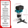 30000PRM Brushless Woodworking Electric Trimmer Cordless Trimming Machine Wood Slotting Milling Carving for Makita 18V Battery 4