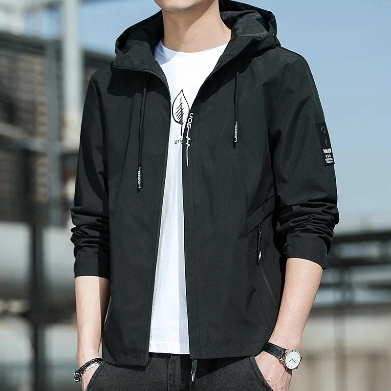 

Men's Baseball Neck Jacket Coat 2023 Autumn New Youth Fashion Casual