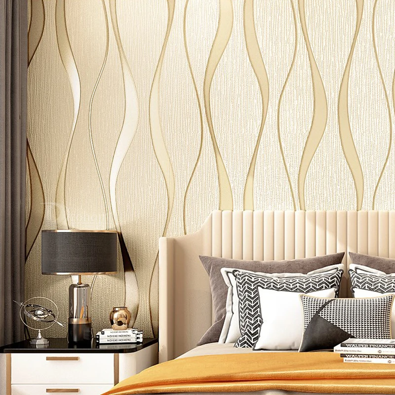Striped 3D Wallpaper Brush Glue For Livingroom Bedroom Tv Background Wall  Decoration Paper Modern Home Decor Diy Stickers