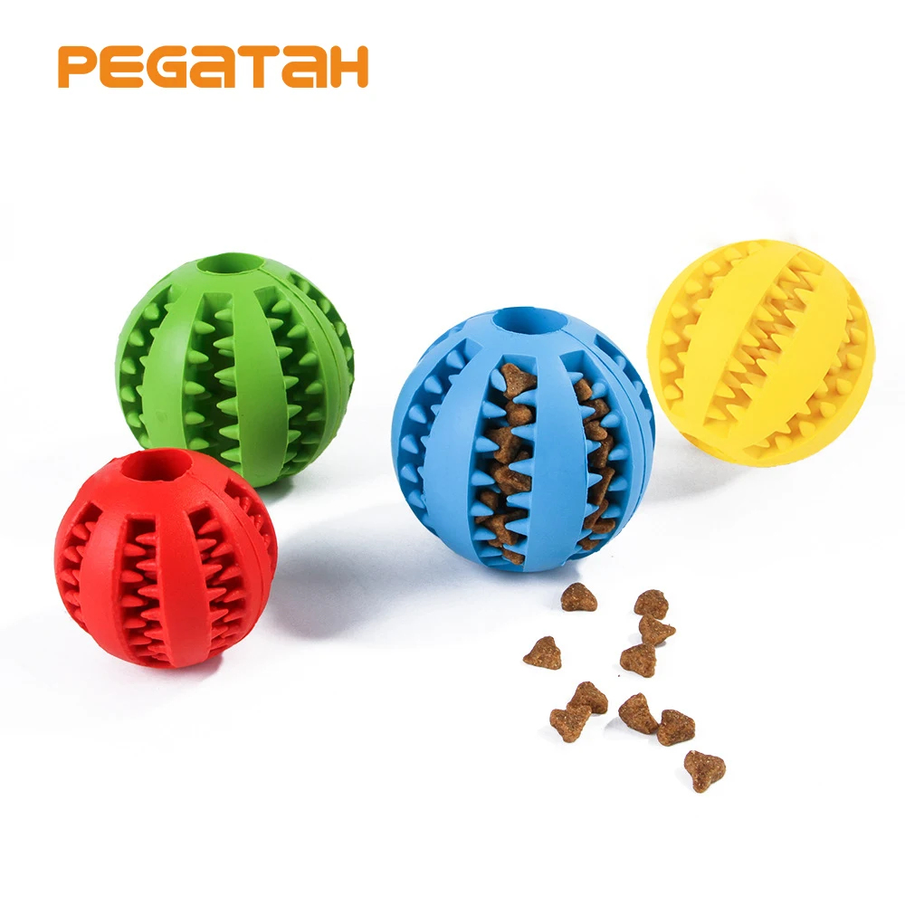 Rubber Dog Ball Pet Toys for Dogs Tooth Clean Ball Dog Chew Toy Funny