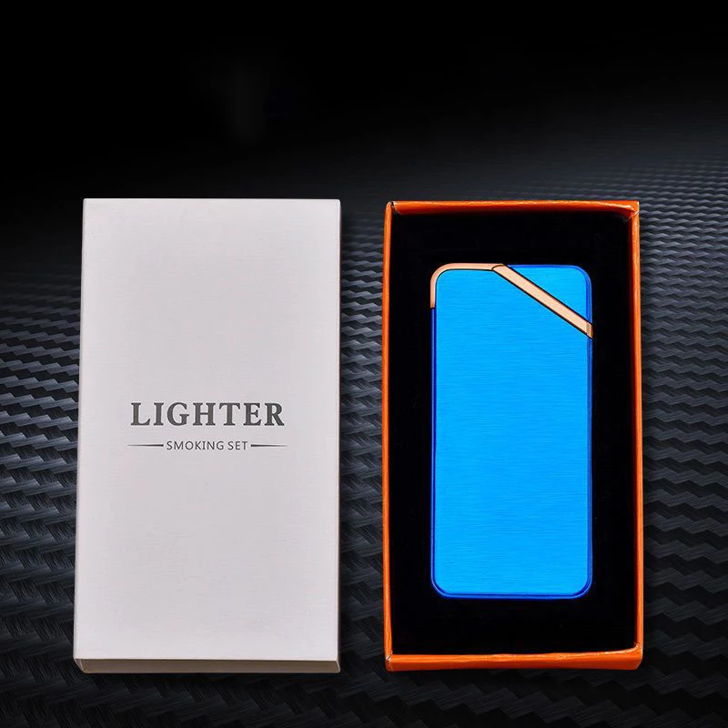 Smart Chip Electric Dual Arc USB Lighter Outdoor Windproof Pulse Plasma Flameless Digital Power Display Lighter Men\'s Gift