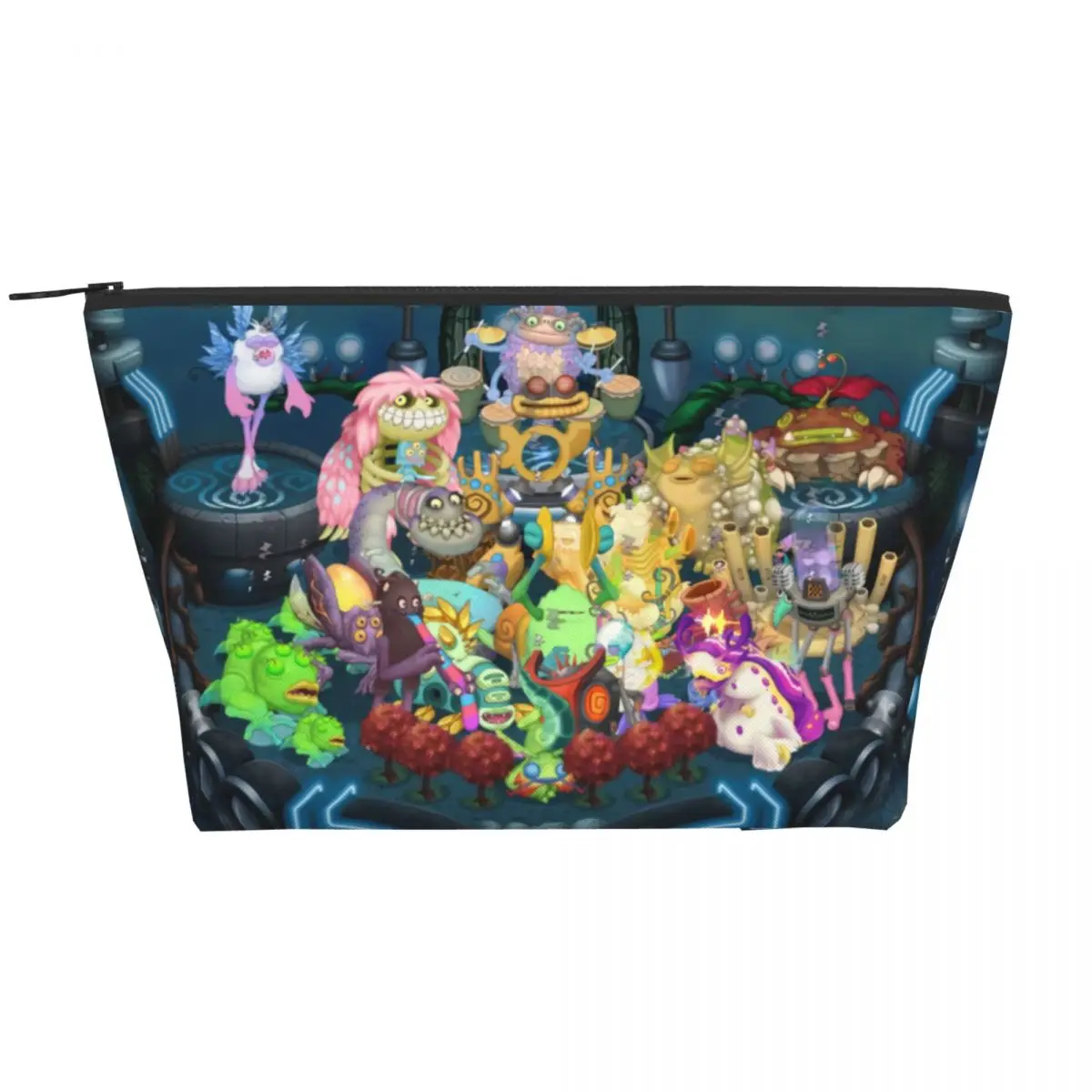 Fashion My Singing Monsters Wublin Island Song Travel Toiletry Bag Women Video Gamer Makeup Cosmetic Bag Beauty Storage Dopp Kit