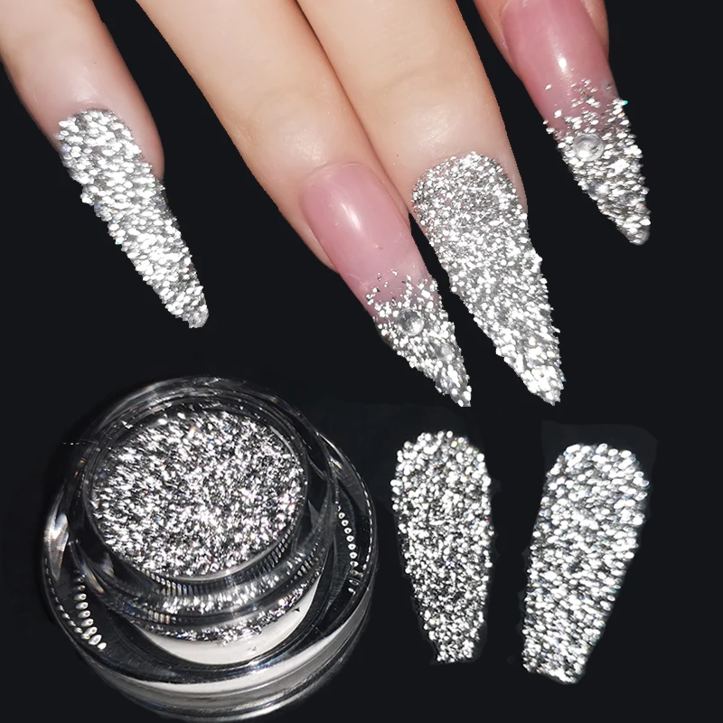 Diamonds Nail Powder Reflection Dazzling Party Nail Art DIY Decoration Sugar Gel Polish Chrome Dust Sparkly Flash Disco Pigment
