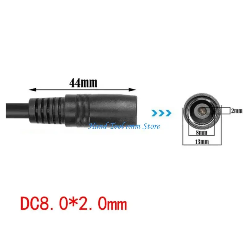 H37F 6.2m/20.3ft 긴 태양광 발전기 어댑터 케이블 코드 범용 DC8020 8.0x2.0mm 호환성 야외 사용