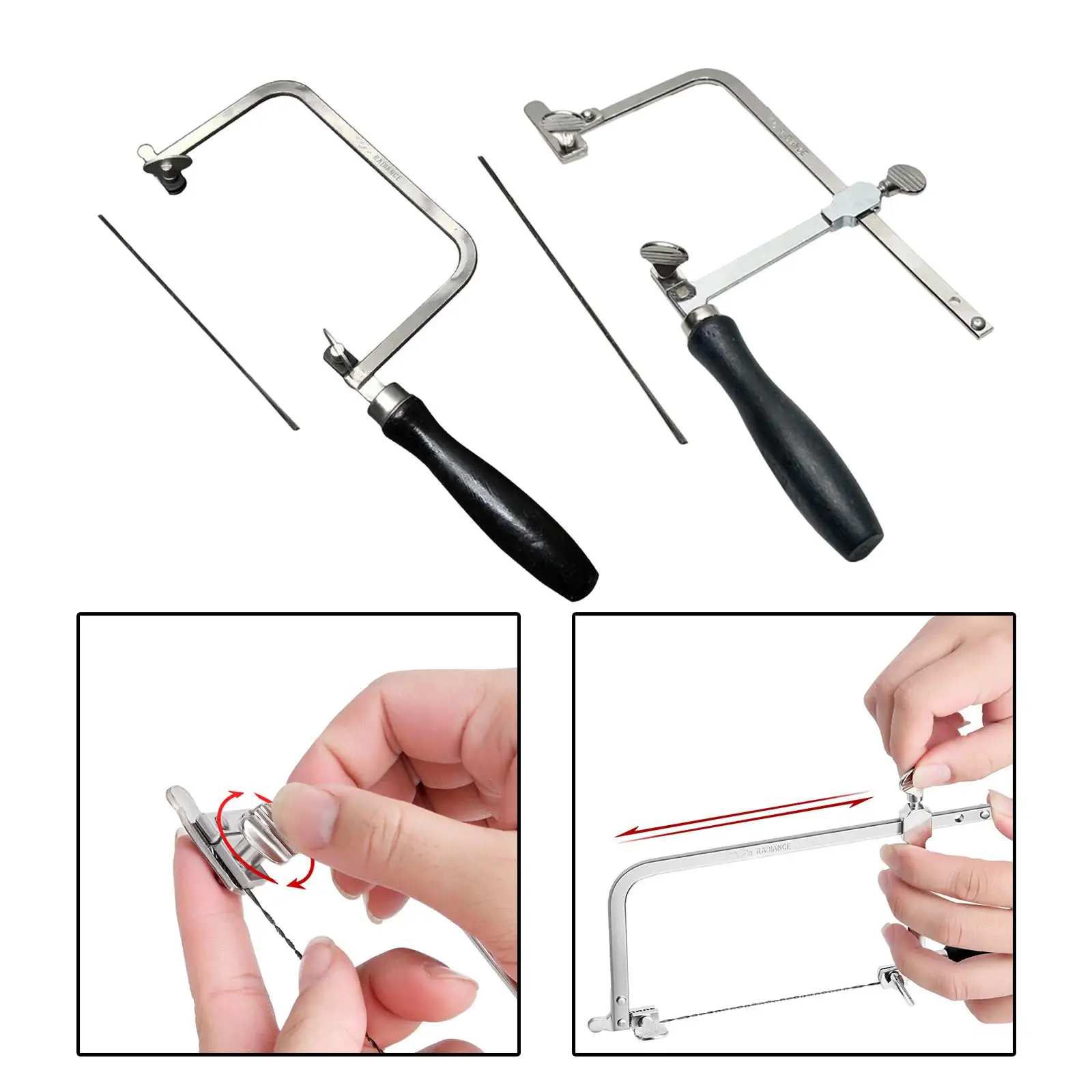 Jewelers Saw Making Tools Hobby Crafts Jewelry Making Tool Handle Tool 12 Replacement Blade for Jewelry Processing Coping Saw