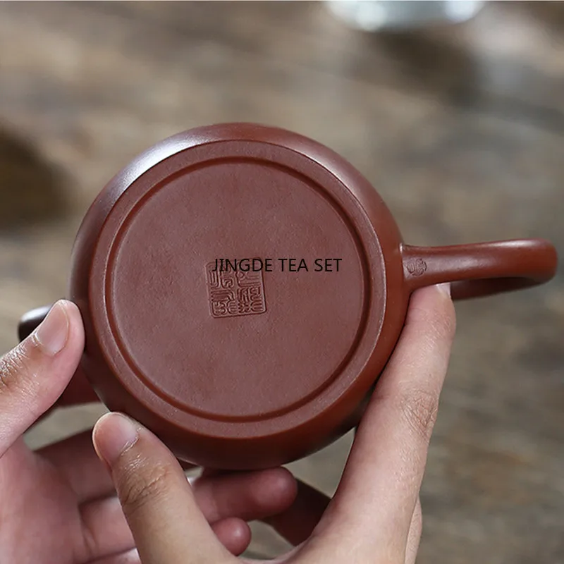 320ml Yixing purple clay teapot raw ore red mud handmade beauty and health pot Kung Fu tea set business gift