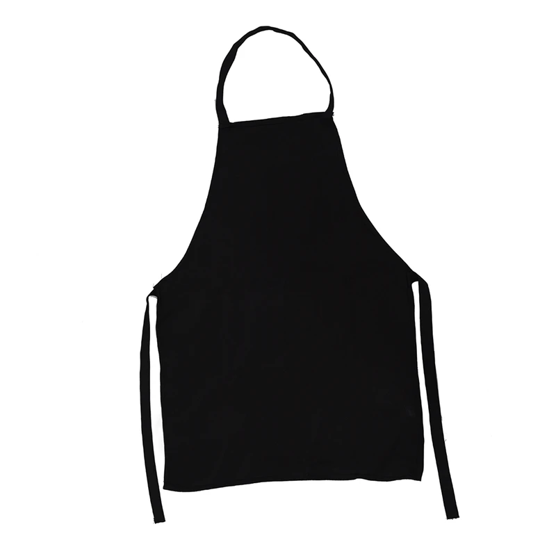 2X Plain Apron with Front Pocket Kitchen Cooking Craft Baking Black 2