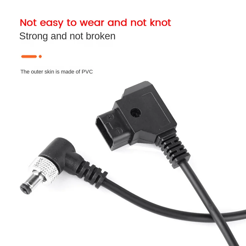 D-TAP Plug to DC Port DC Monitor Supply Cable Spring Power Wire with Lock for BMPC/ATOMOS/BESTVIEW MonitorN01R