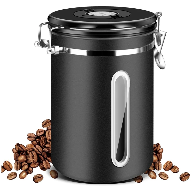 Airtight Coffee Canister,Coffee Container with Date Tracker Lid