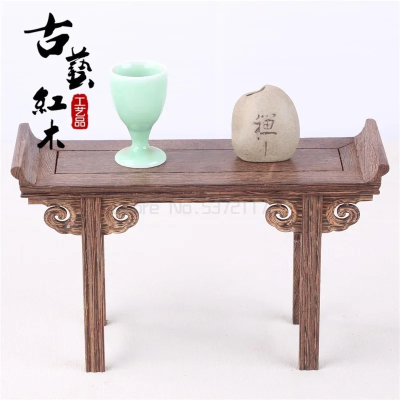 Affordable Redwood Low Tea Table Small Wooden Carving Decoration Base Versatile Vase Buddha Kistler Display Rack for Tea Coffee