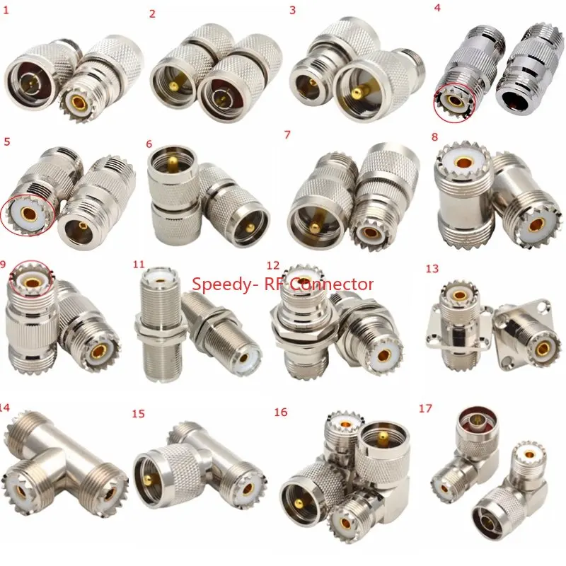 Anina Uhf Macho Pl259 To So239 Uhf Connector Coaxial Hembra | Envío Gratis