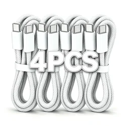 4 - Pack USB - C to USB - C 60W Fast Charging Cables - 1m (4PCS Grey)