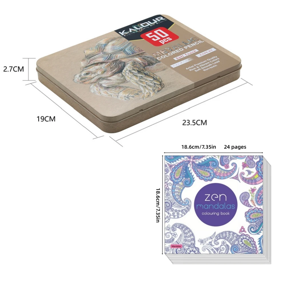 Set di 50 matite colorate metallizzate, matite per disegno artistico e schizzi per pittura a mano e graffiti - immagine 2