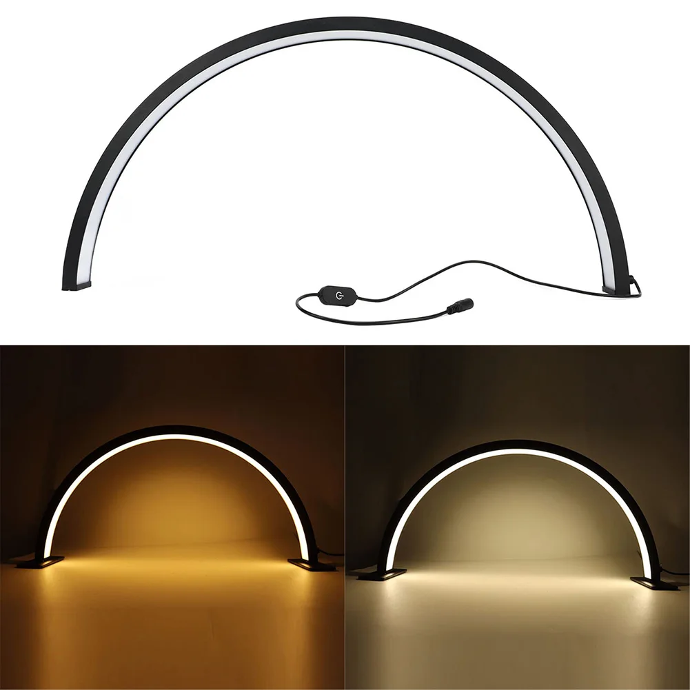 21.6/28 inch Half Moon Light Nail Lamp for Desk Lash Light Led Nail Tech  Desk Lamp for Lash Eyelash Extension Tattoo Eyebrows