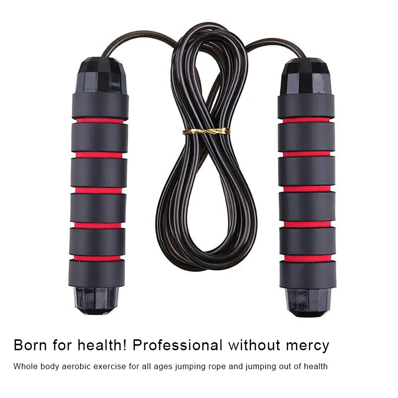 Jump Rope Tangle-Free Rapid Speed Cable with Ball Bearings Steel Skipping Gym Exercise Slim Body jump rope