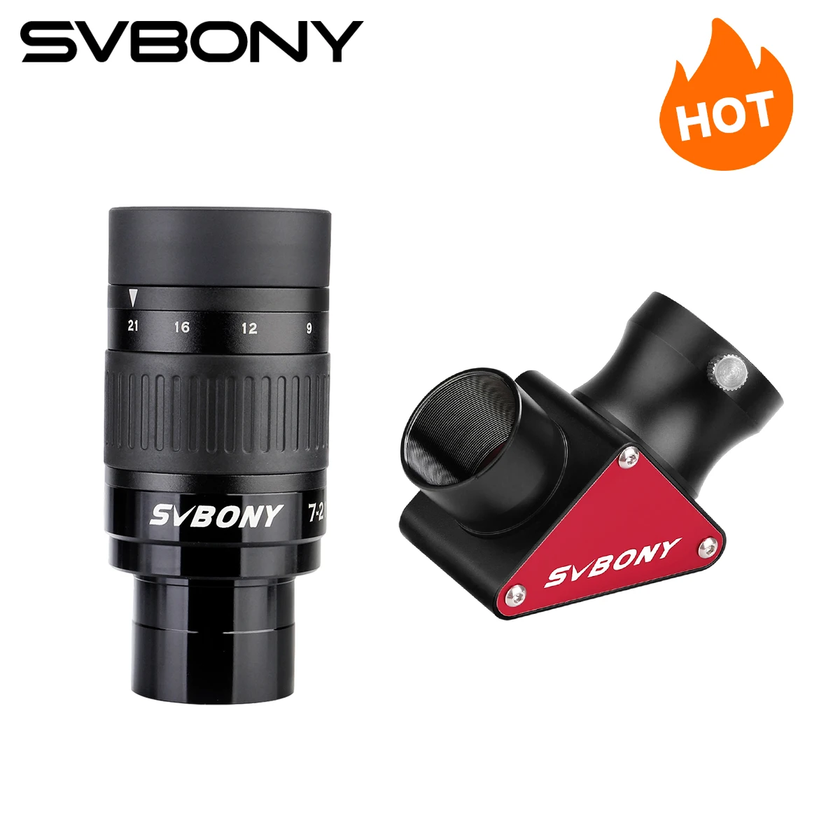 Svbony SV135 Zoom Eyepiece, Telescope Eyepiece 1.25'', 7-21mm Focal Length, FMC Coating 6 Element 4 Group, 57° FOV, Telescope Accessories For Planetary Moon Nebula Astronomy Observation