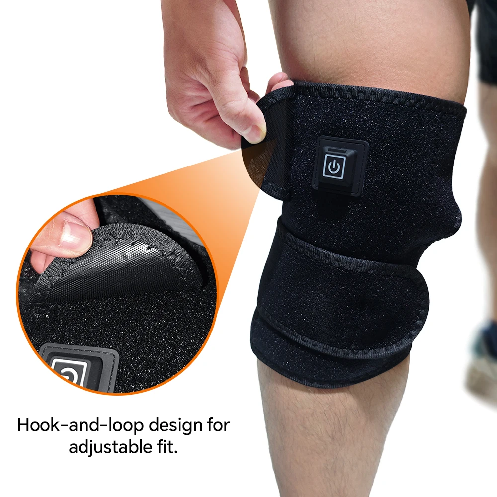 Electric Heated Knee Brace with 3 Heat Levels, Adjustable Knee Heating Pad for Knee & Elbow Relief, Knee Wrap for Men and Women