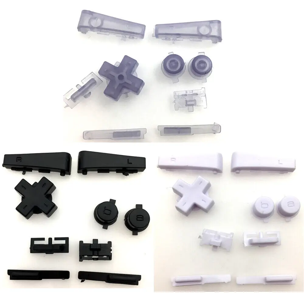 

Black Clear Blue White Left Right Buttons Keypad A B L R D-Pad For Nintendo Game Boy Micro GBM