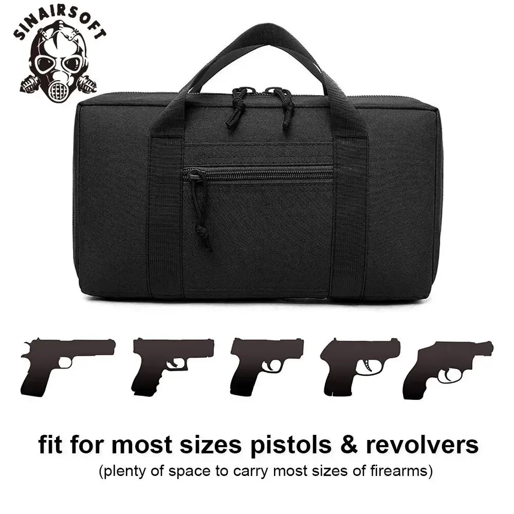 Tactical Pistol Range Bag Gun Case for Handgun and Ammo Carry,Portable Soft Pistol Case Handgun Holster EDC Hunting Tool Pouch 2